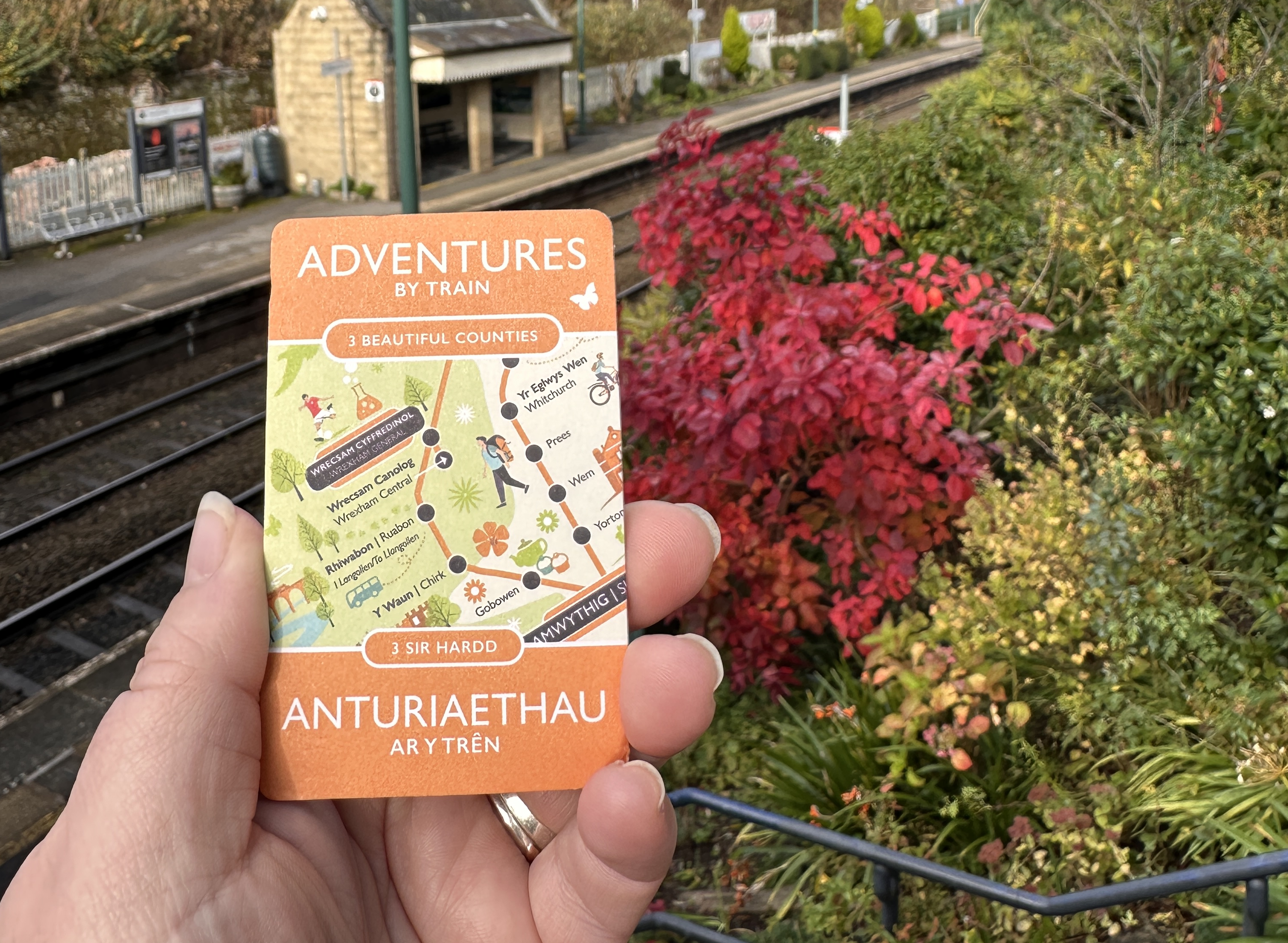 3 Counties By Rail Map At Chirk Railway Station