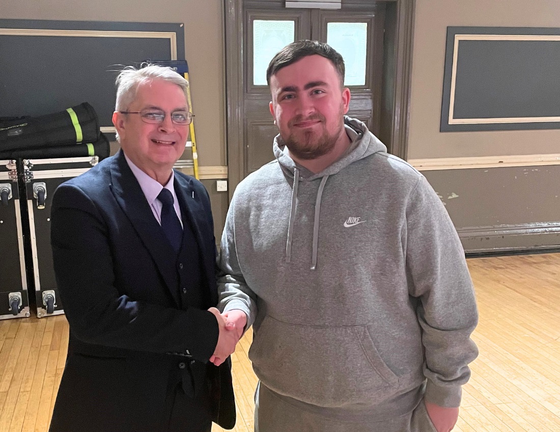 Cllr Hans Mundry With Luke Littler